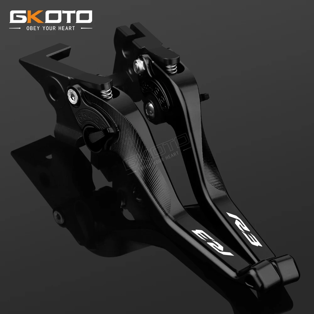 

Для мотоциклов Yamaha YZFR3 YZF-R3 R3 2022 2021 2020 2019 2018 2017 2016 CNC Алюминиевые Регулируемые короткие рычаги тормоза и сцепления