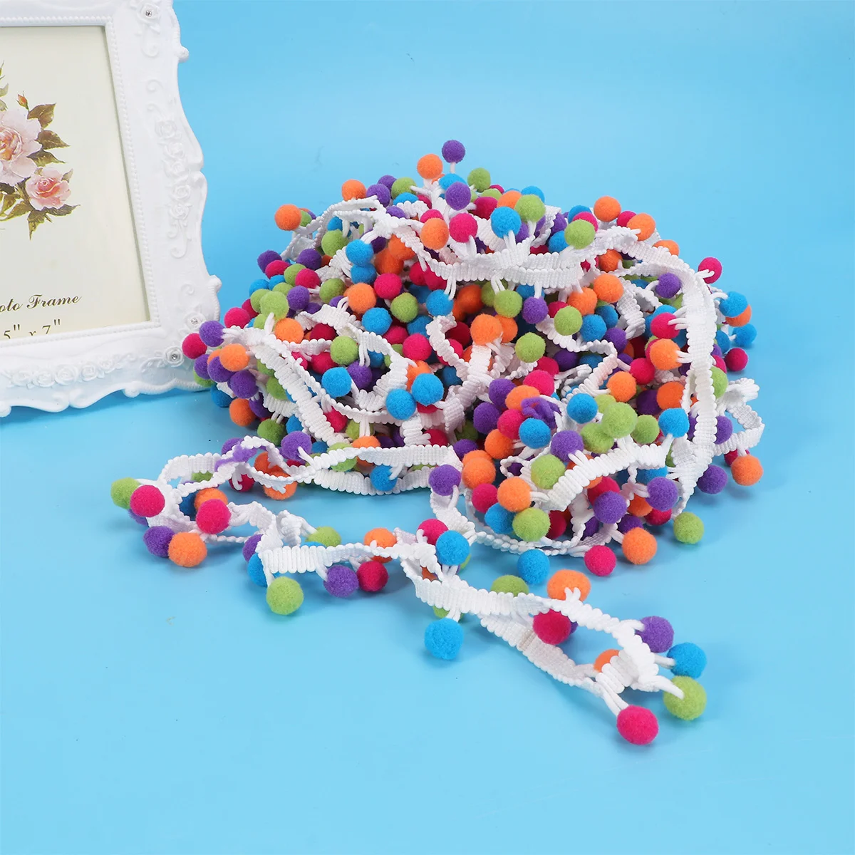 

1PC 4. 5m DIY Small Ribbon Sewing Trim Sewing Fringe Tassel Ribbon Tassel DIY Sewing Pom Trim for Dress Scarf Hat Curtain