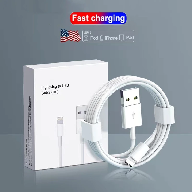 

Original USB Cable For iPhone 11 12 13 Pro Max Fast Charging XR X XS MAX 8 7 Plus SE Phone Date Cable For iPad Charger Wire Cord