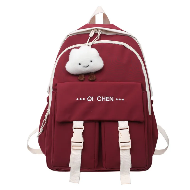 

Kawaii Nylon Women Backpack Fashion Waterproof Rucksack for Teen Girls School Bag Cute Student Bookbag Travel Mochila