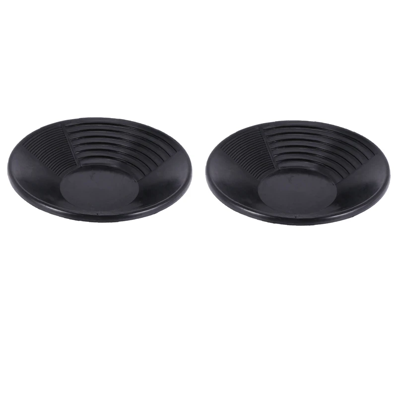 

2X Black Plastic Gold Pan Basin Nugget Mining Dredging Prospecting For Sand Gold Mining Manual Wash Panning Equipment