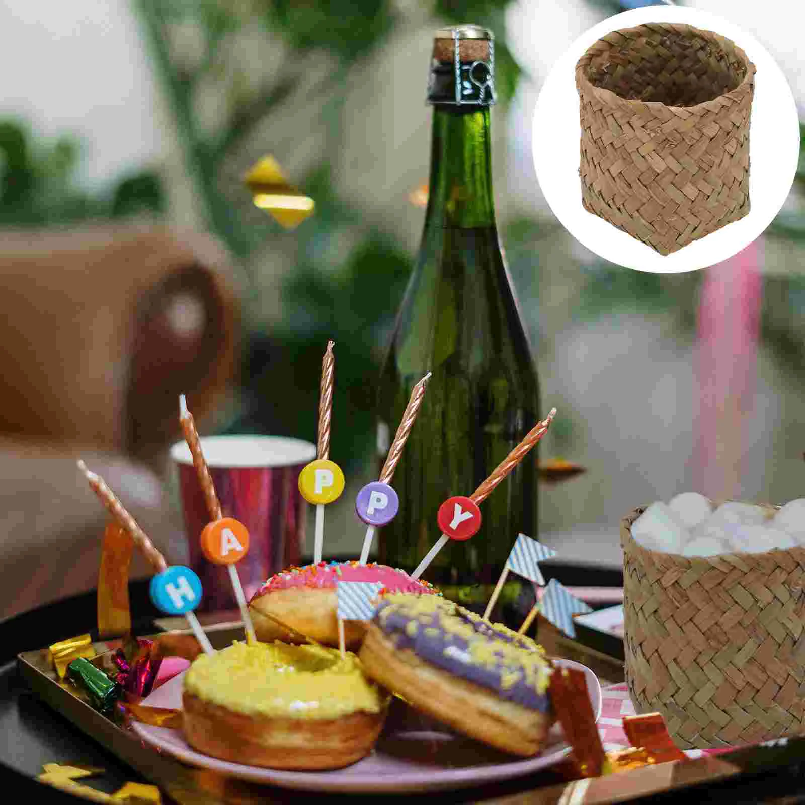 

Basket Mini Box Candy Baskets Wedding Woven Storage Boxes Case Gift Flower Rattan Holder Seagrassparty Wicker Chocolate