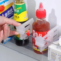 10pcs extendable refrigerator partition refrigerator food storage rack plastic divider separating shelves kitchen small gadgets