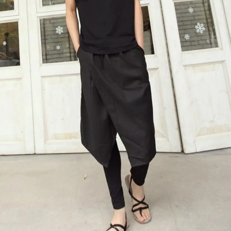 

Summer Men's New Fashion Personality Custom Plus Size All-match Costumes Fake Two-piece Culottes 27-42