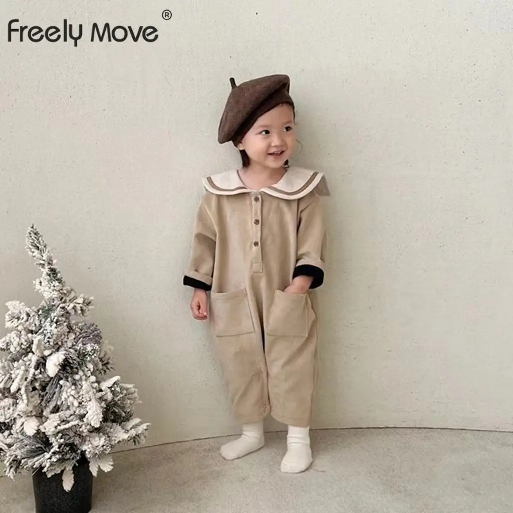 

Freely Move Newborn Baby Boy Girl Kids Lapel Romper Jumpsuit Bodysuit Clothes Outfits Corduroy Playsuit Toddler One Piece Outfit
