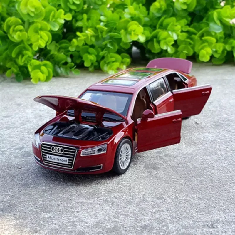 

Модель автомобиля Audi A8 из расширенного сплава в масштабе 1:32, имитация литья под давлением металла, Детская акустическая сила возврата, Игру...