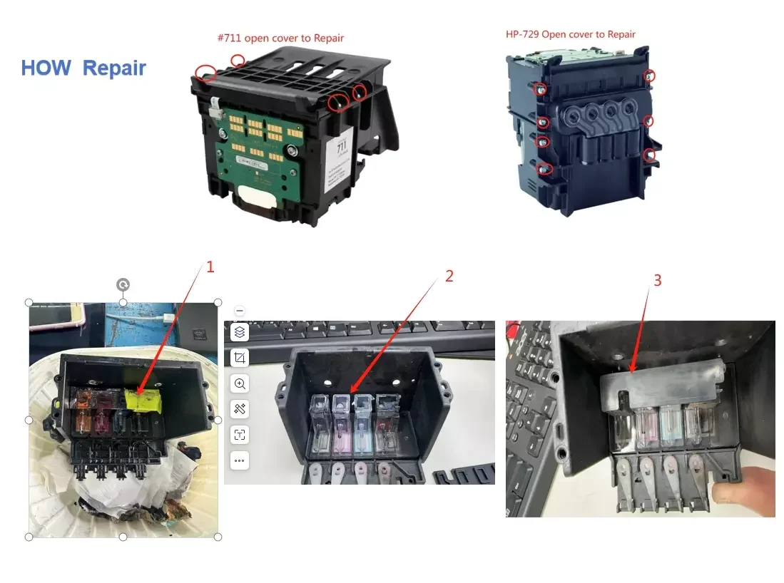 1 шт х уплотнительная крышка для ремонта H -P 711 729 печатающая головка Designjet T120 T520 650