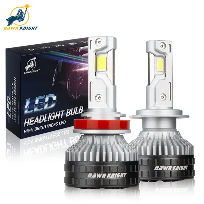

DAWN KNIGHT K9C Pro H7 H4 H11 Светодиодная лампа с медной трубкой, светодиодные фонари H1 HB3 9005 HB4 9006 12 В для автомобильных светодиодных фар