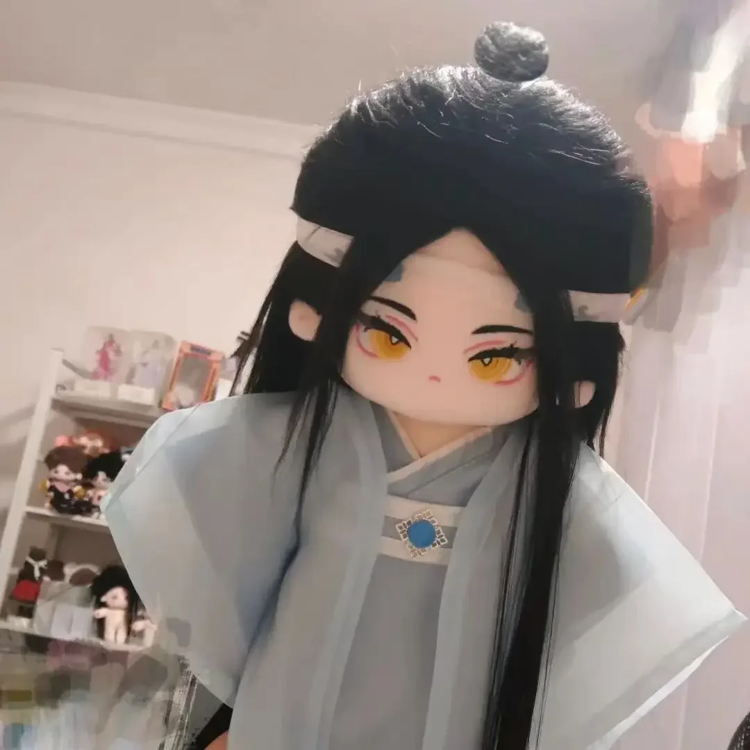 

Anime Grandmaster of Demonic Cultivation Lan Wangji Cosplay Cute Plush Stuffed Doll Cotton Body Dress Up Dolls Plushie 20CM