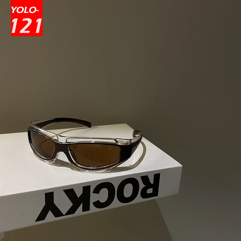 Круглые очки Cateye в стиле панк солнцезащитные очки Женский летний модный аксессуар Футуристические очки Y2k для мужчин в тренде.