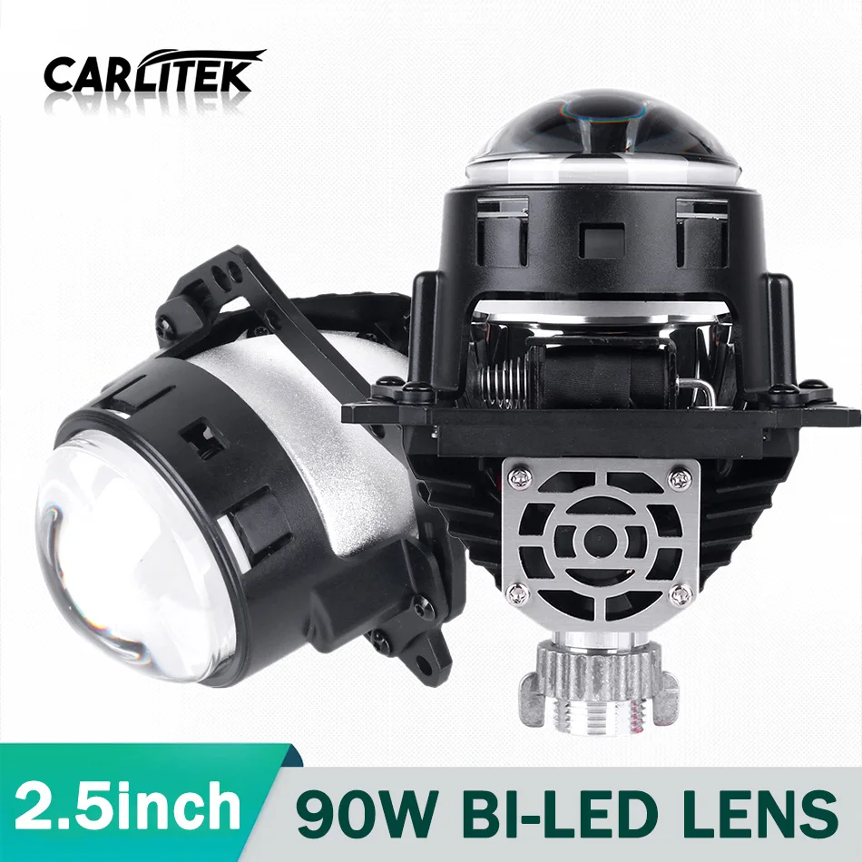 

2.5 Inch BI LED Lenses H4 H7 lens for Headlight diode 9005/HB3 9006/HB4 biled projector Lenses Car Lamp Retrofit 20000LM 6000K