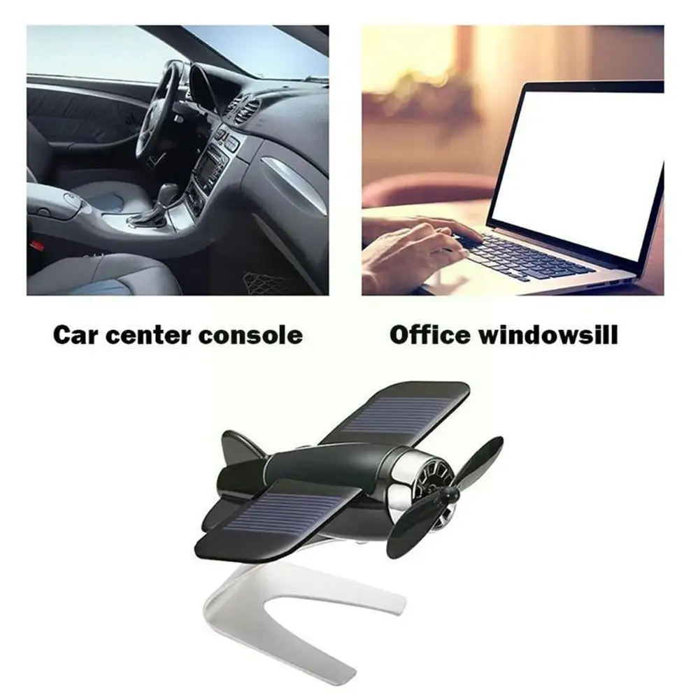 

1pcs Car Interior Accessories Solar Airplane Model Air Accessories Decoration Freshener Decoration Console Toys Center Chil X2t7