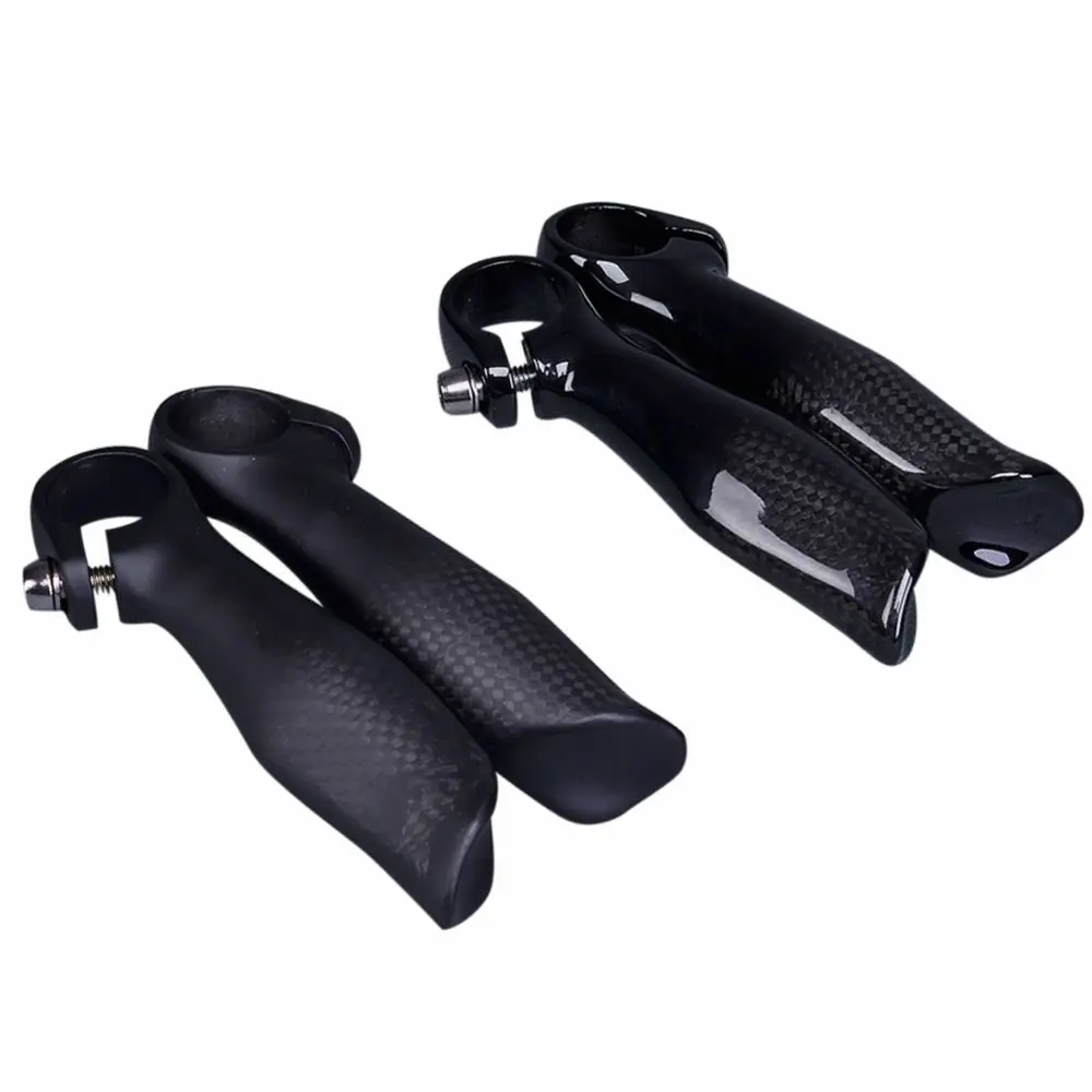 

NO LOGO 3K Carbon Fiber Bicycle Handlebar Bar End MTB Bike Bar Ends Mountain Bicycle Parts 110g