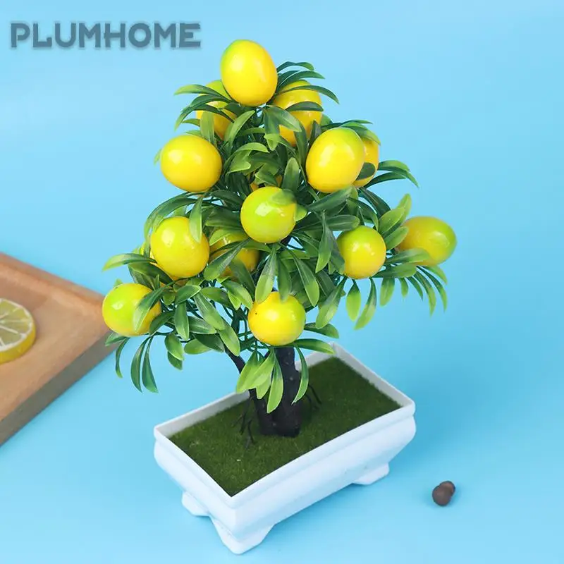 

Искусственные лимонные растения в горшках, искусственный цветок для украшения дома, вечеринки и сада, балконы, украшение для дома