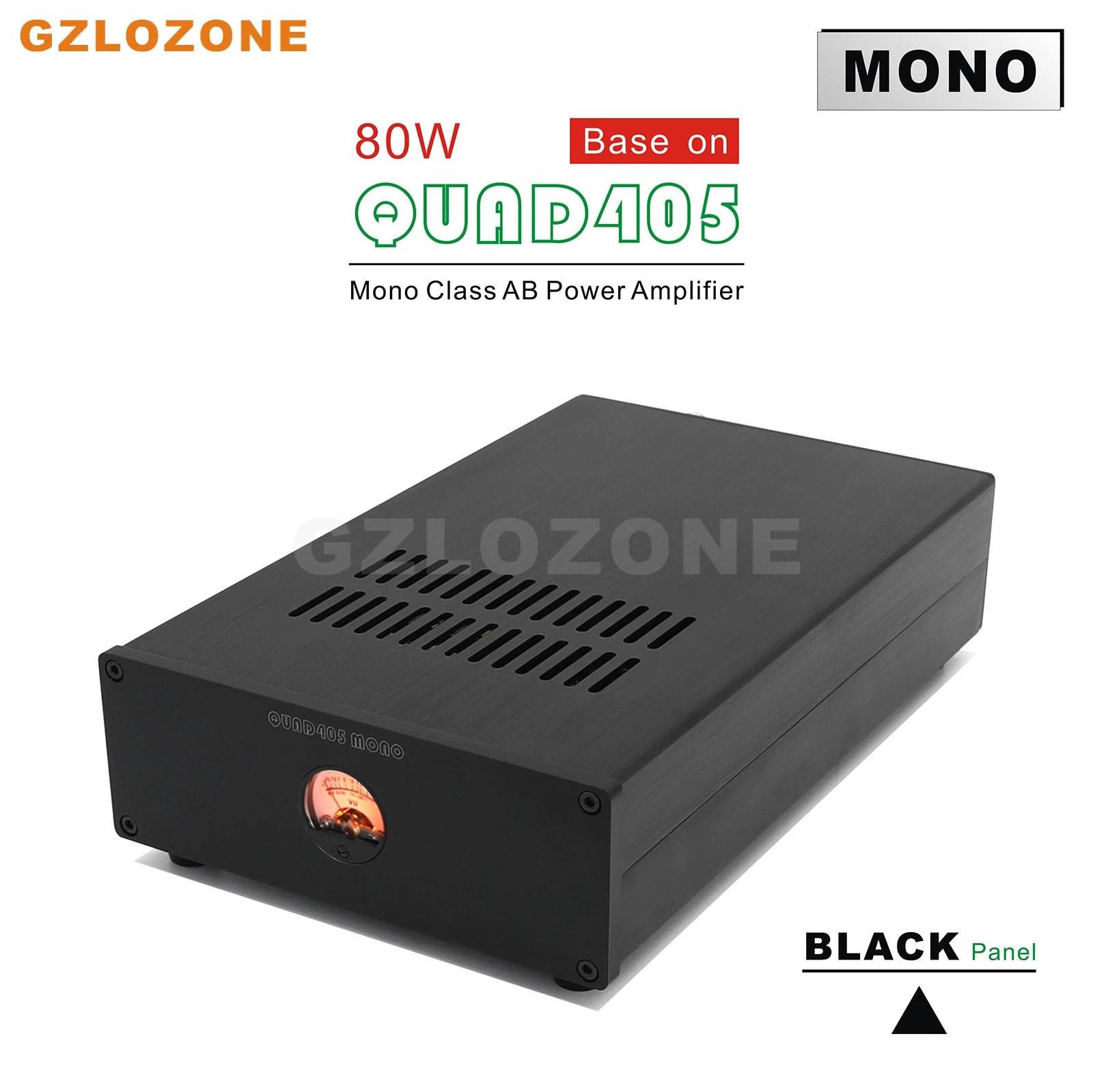 

Mono Class AB QUAD-405 Power amplifier 80W Base on QUAD405 Power amp With VU Level Meter