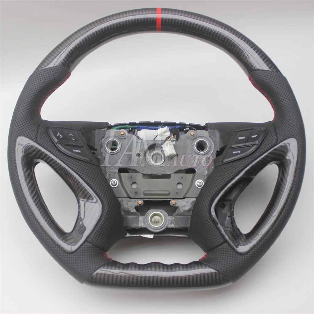 Сменное рулевое колесо из настоящего углеродного волокна с кожей для Hyundai Sonata 2011-2014