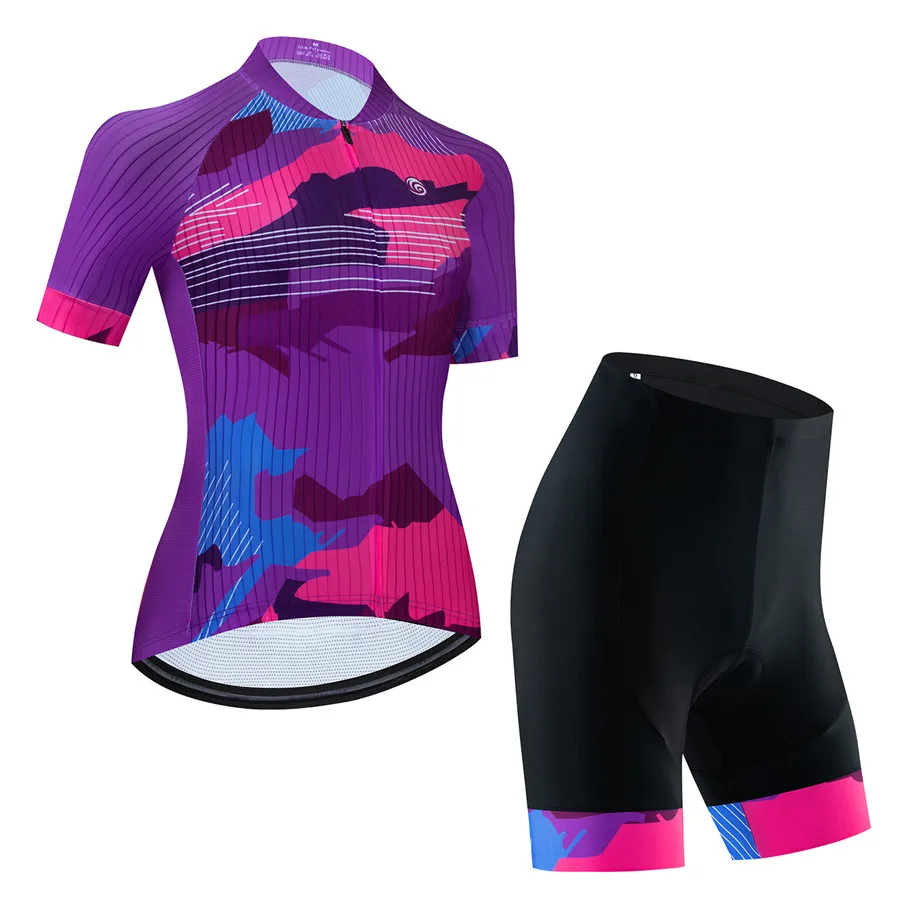 

Комплект женской одежды для велоспорта, Джерси для горного и шоссейного велосипеда, быстросохнущие шорты с защитой от УФ излучения, велоодежда