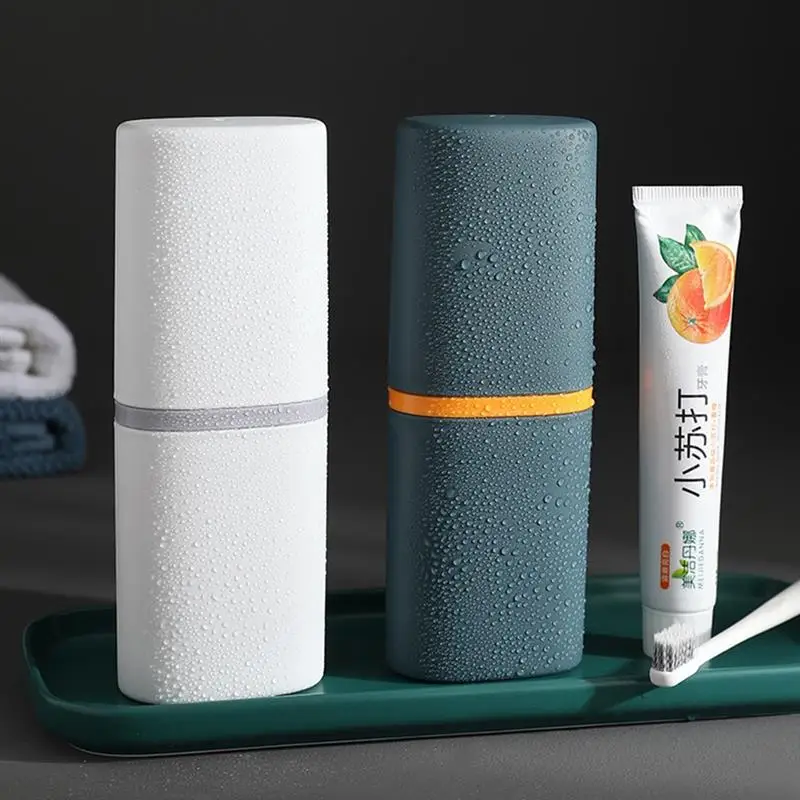 

Travel Portable Toothbrush Holder Box Camping Tooth Cleaning Supplies Organizer Case Bathroom Accessories Toothbrush Cup