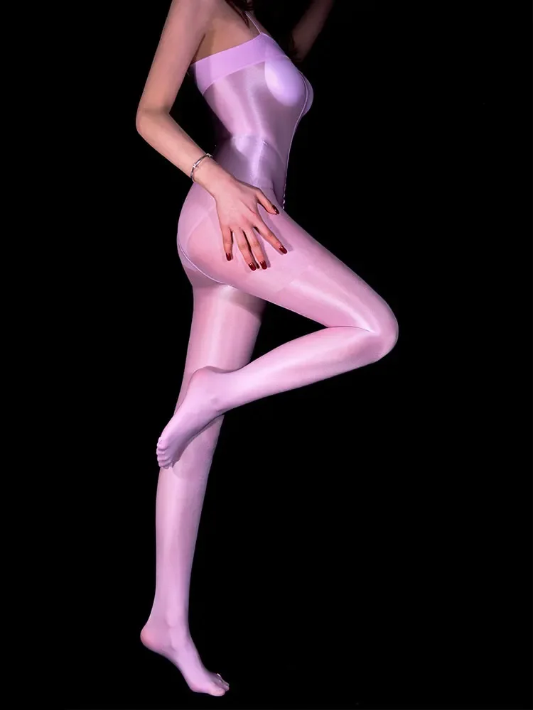 Сексуальные женские блестящие боди прозрачные бандажные сексуальные колготки