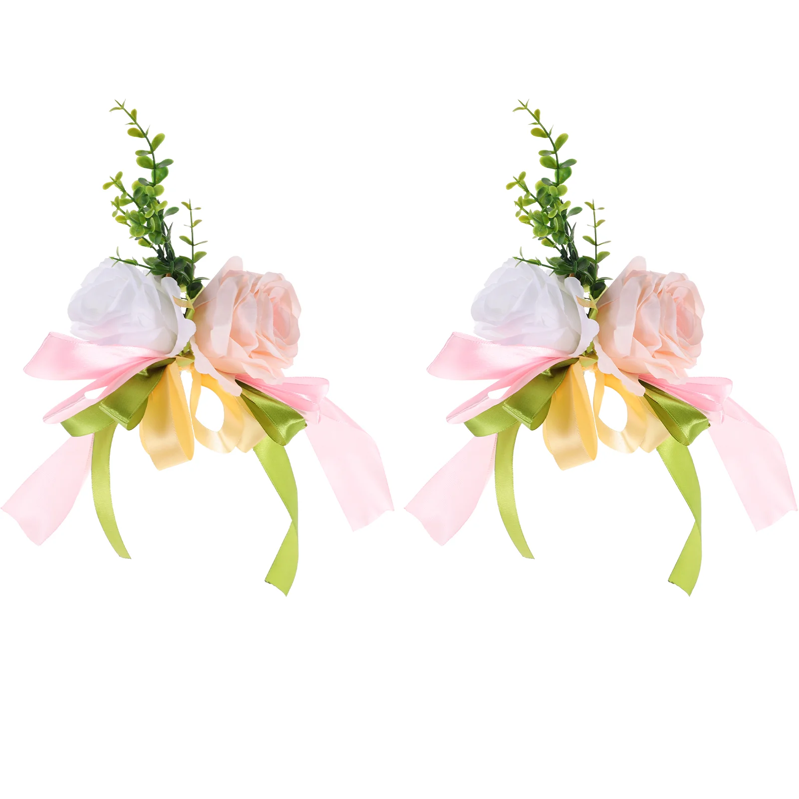 

Wedding Artificial Flower Flowers Car Decorations Rose Roses Ribbondecorative Bouquet Decoration Decor Fake Bridal Faux Handle