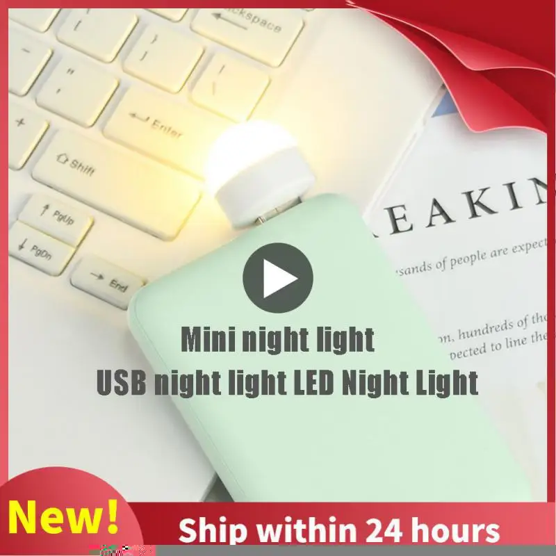

Mini USB Night Light LED Nightlight USB Plug Lamp Power Bank Charging USB Book Lights Small Round Reading Eye Protection Lamps