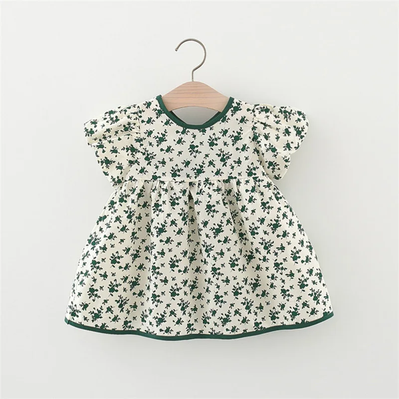 

Summer Baby Girls Bow Flower Dresses For Childrens Sweet Princess Clothes Kids Birthday Party Gown Costume 0-3 Years 2022 New