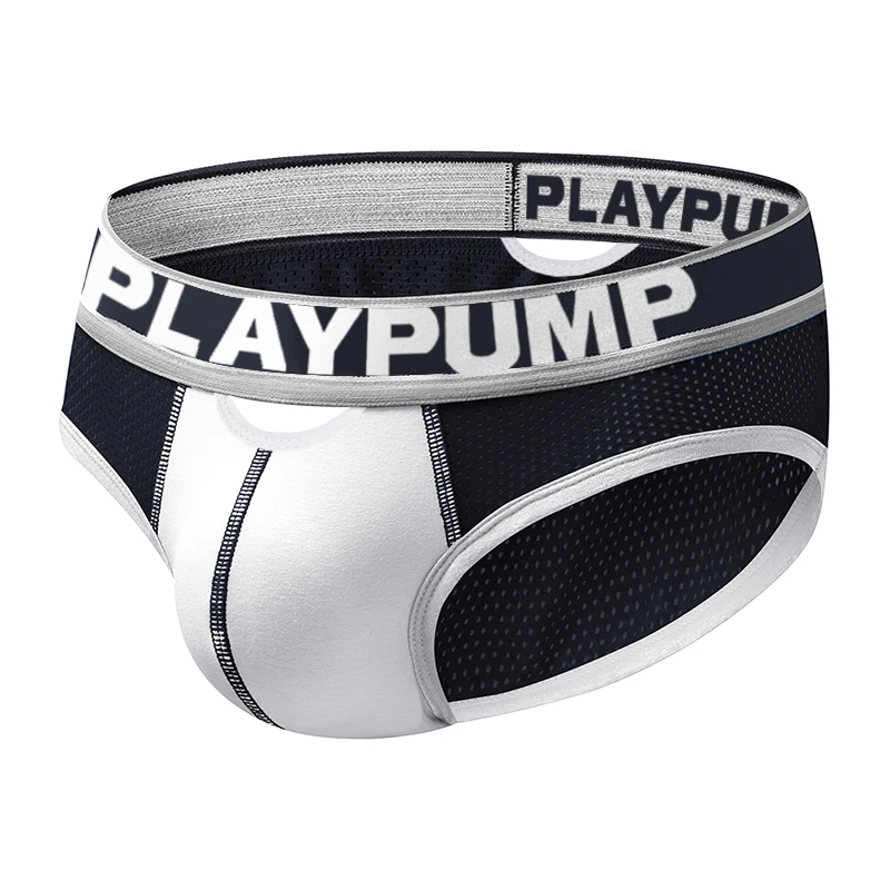 

Женское Сетчатое нижнее белье для мужчин 4 вида стилей PLAYPUMP, Короткие хлопковые сексуальные мужские трусы, трусы, дышащие мягкие мужские трусы, нижнее белье, джоки