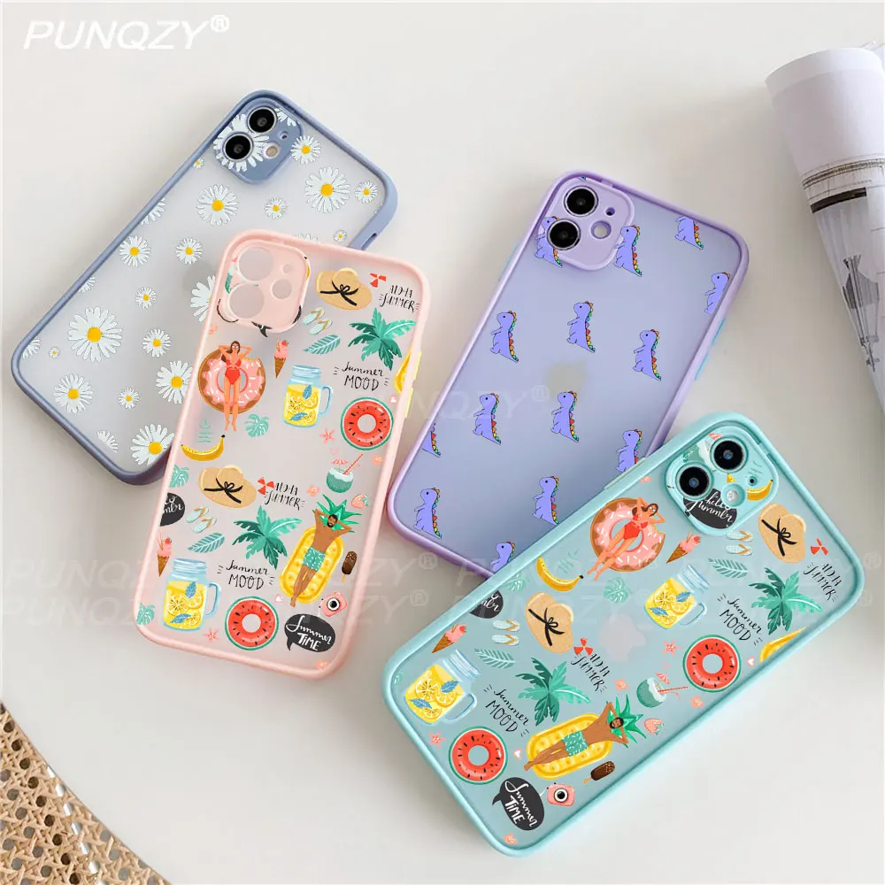 

Cute Summer botanical floral daisy Phone Case For iphone 13 Pro max 12 Pro Max 11 Pro Max XR X XS MAX 6S 8 7 Plus Hard PC Cover