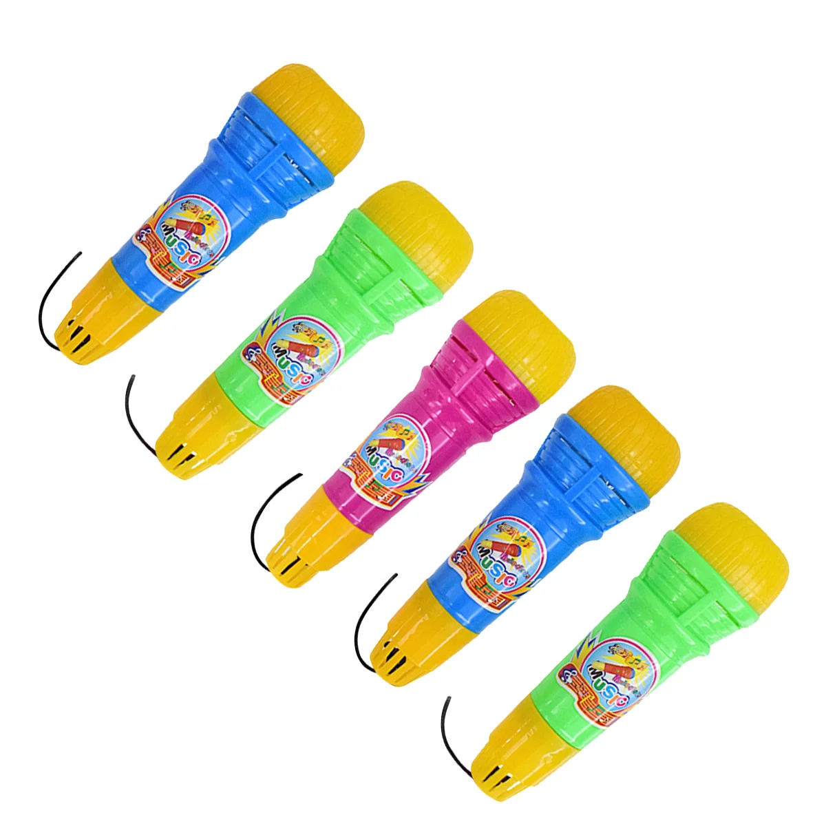 

Echo Microphone for Kids: 5pcs Voice Amplifying Microphone for Kids and Toddlers Singing Speech ( Mixed Color ) Toys Children's