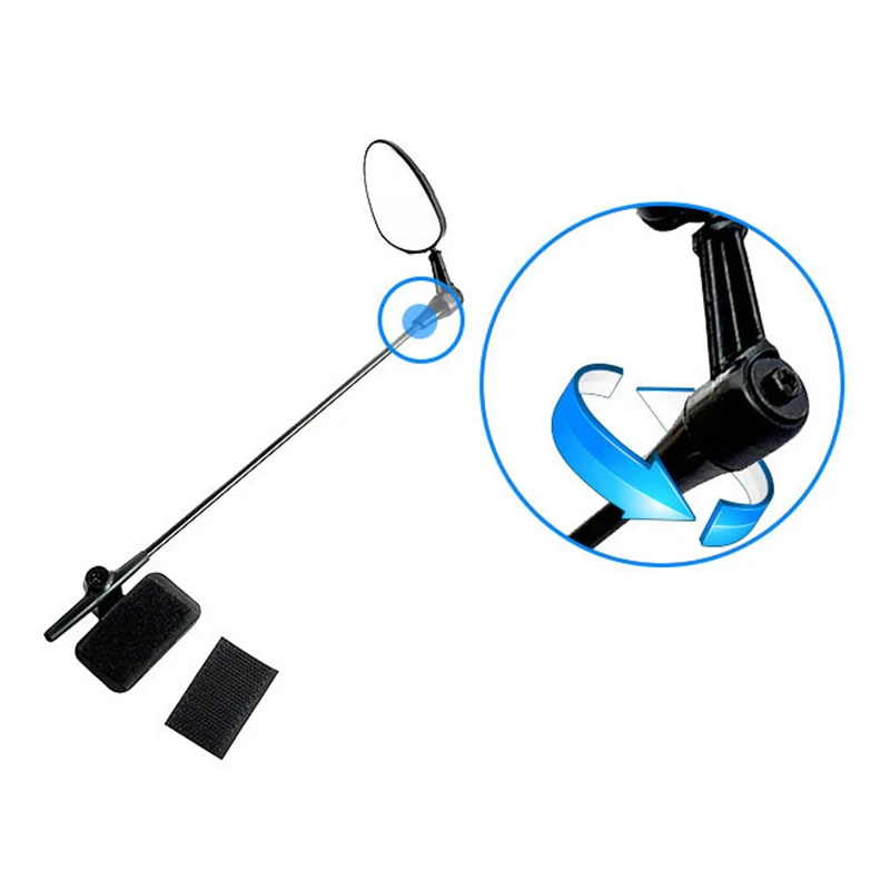 

Flexible Bicycle Helmet Mirror Motorcycle Rear View Mirror Wide Angle Rotatable Electric Bike Reflector Cycling Bike Accessories