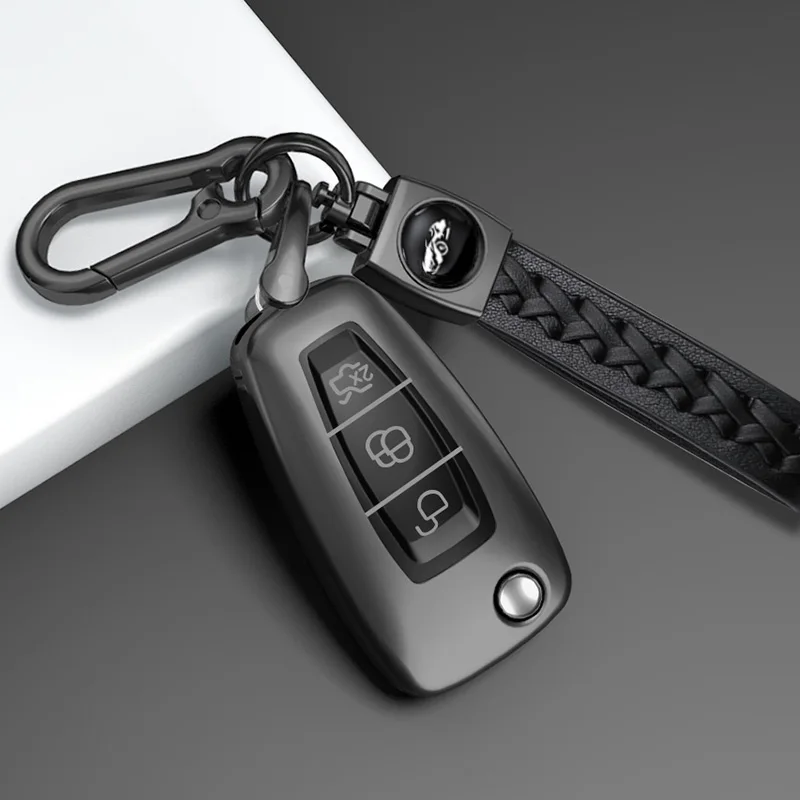

Модный чехол для автомобильного ключа из ТПУ для Ford Ranger C-Max S-Max Focus Galaxy Mondeo Transit Tourneo, индивидуальный автомобильный держатель для ключей, брелок