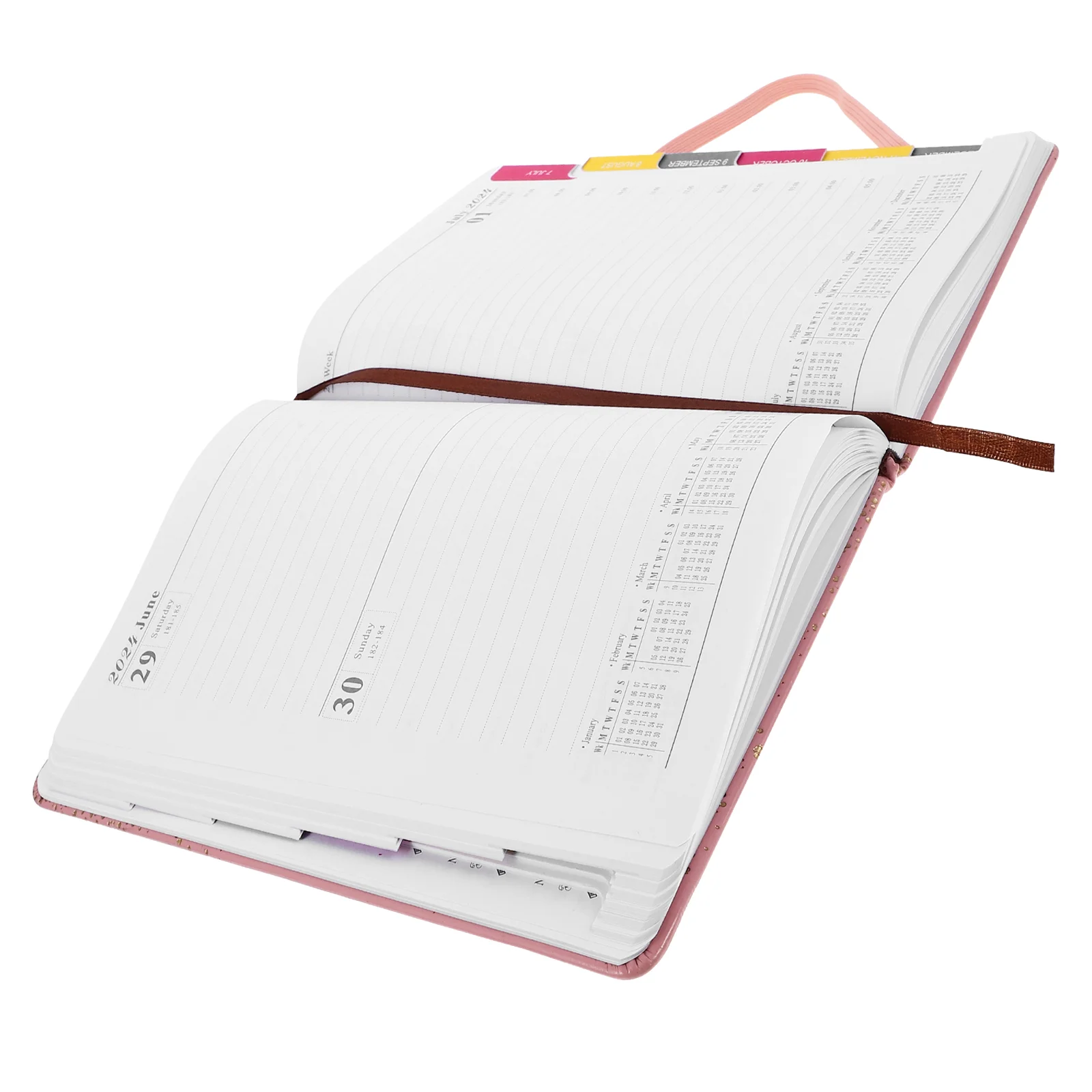 

2024 Agenda Book Yearly Planner Notebook Daily Students Notepad Delicate Schedule Portable