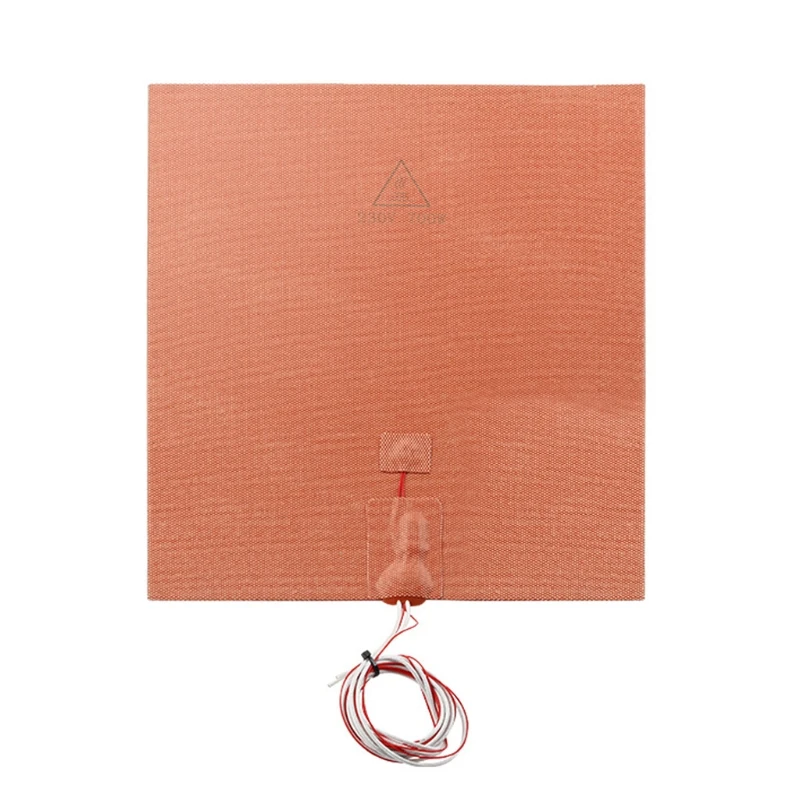 

300x330mm 230V 700W Universal Flexible Silicone Heater Mat/Pad, Waterproof 3D Printer Heated Bed Heating Element,Orange