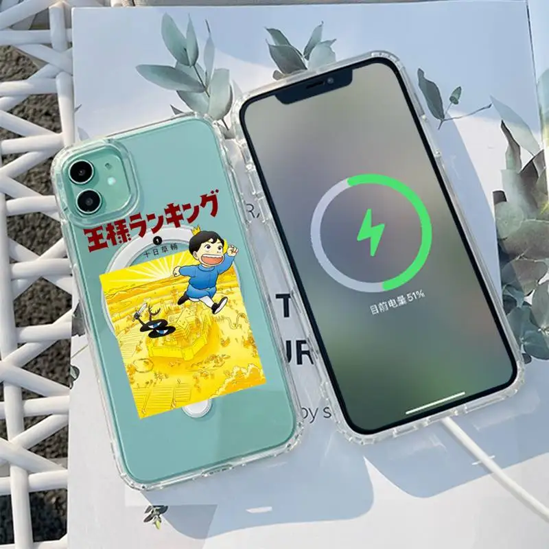 

Osama Ranking anime Phone Case Transparent Magsafe Magnetic Magnet For iPhone 13 12 11 Pro Max Mini Wireless Charging