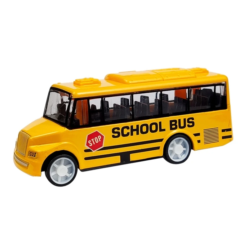 

High Quality Cool School Bus Toy Simulate Exquisite Interesting Body for Toddlers Yellow Bus with Pull Back Mechanism