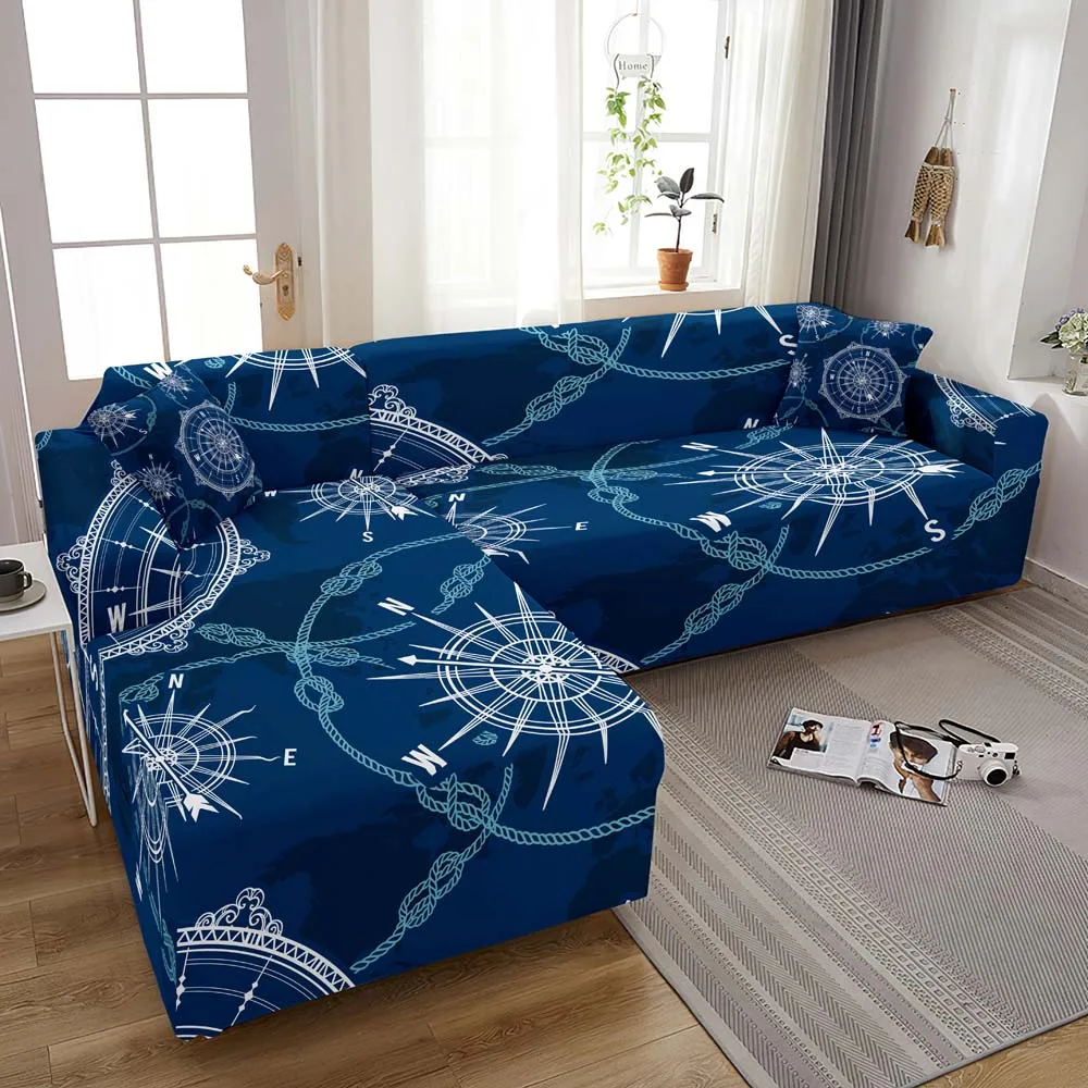чехлы для дивана чехол на кресло диван кровать чехол на кушетку шезлонгЧехлы для диванов с 3D компасом для гостиной, эластичное покрытие дляугловых диванов, эластичное покрытие для кресел, домашний декор
