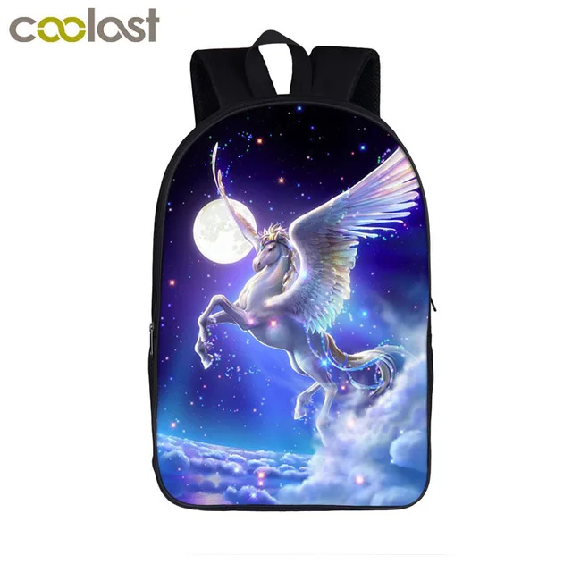 

Popular Fashion Funny Unicorn Notebook Backpacks pupil School Bags 3D Print Oxford Waterproof Boys/Girls Laptop Backpacks