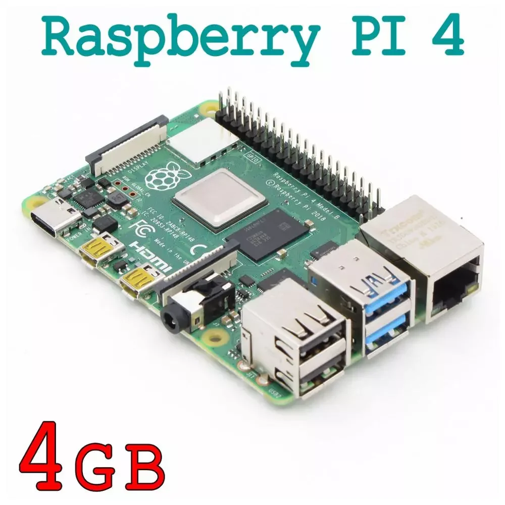 

New 4GB SDRAM Raspberry Pi 4 Model B BCM2711 Cortex-A72 64-bit Quad core 1.5GHz SOC 2.4&5.0 GHz WiFi Bluetooth 5.0