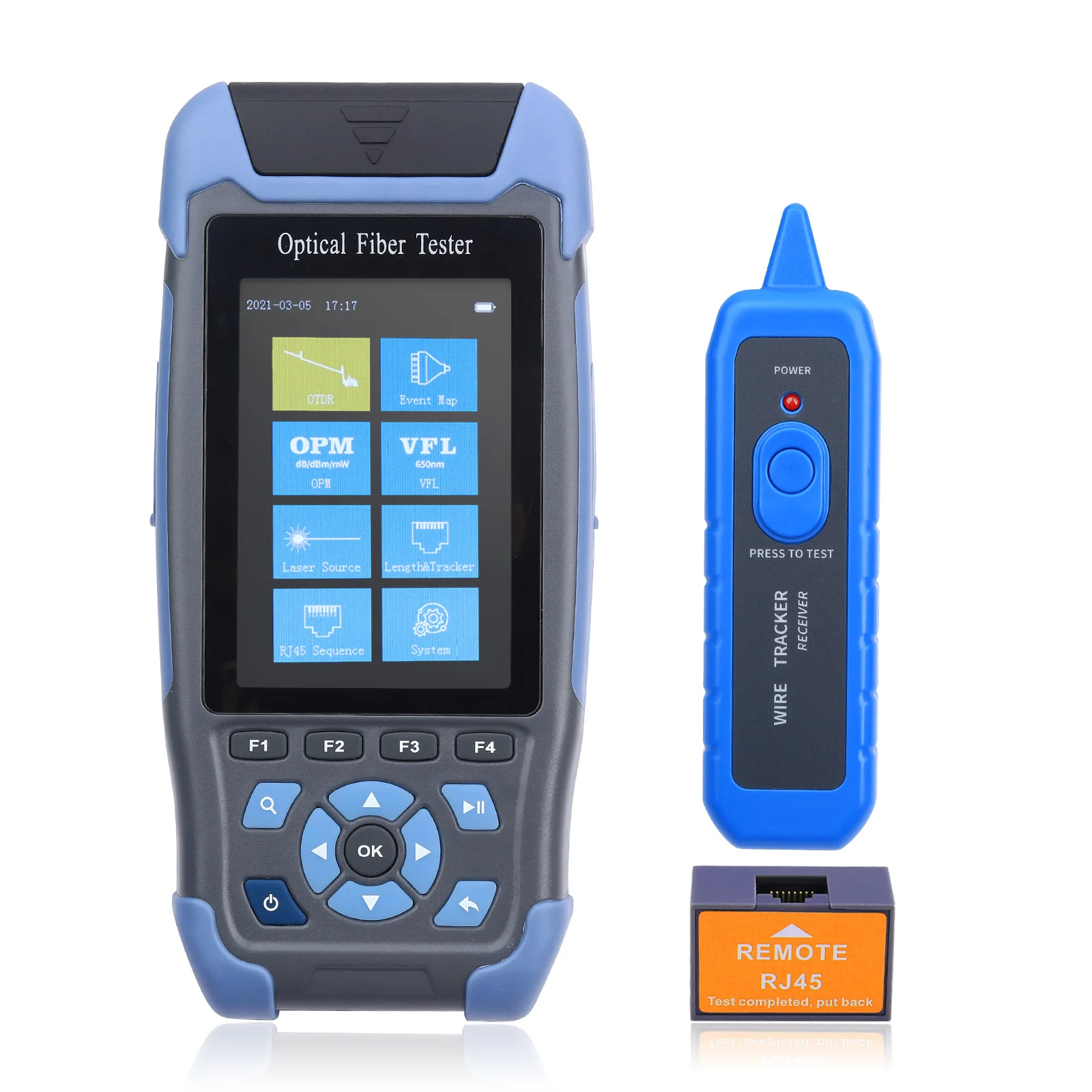 

Mini OTDR Fiber Optic Reflectometer SC/UPC Connector with 9 Functions VFL OLS OPM Event Map Fiber Cable RJ45 Ethernet Tester