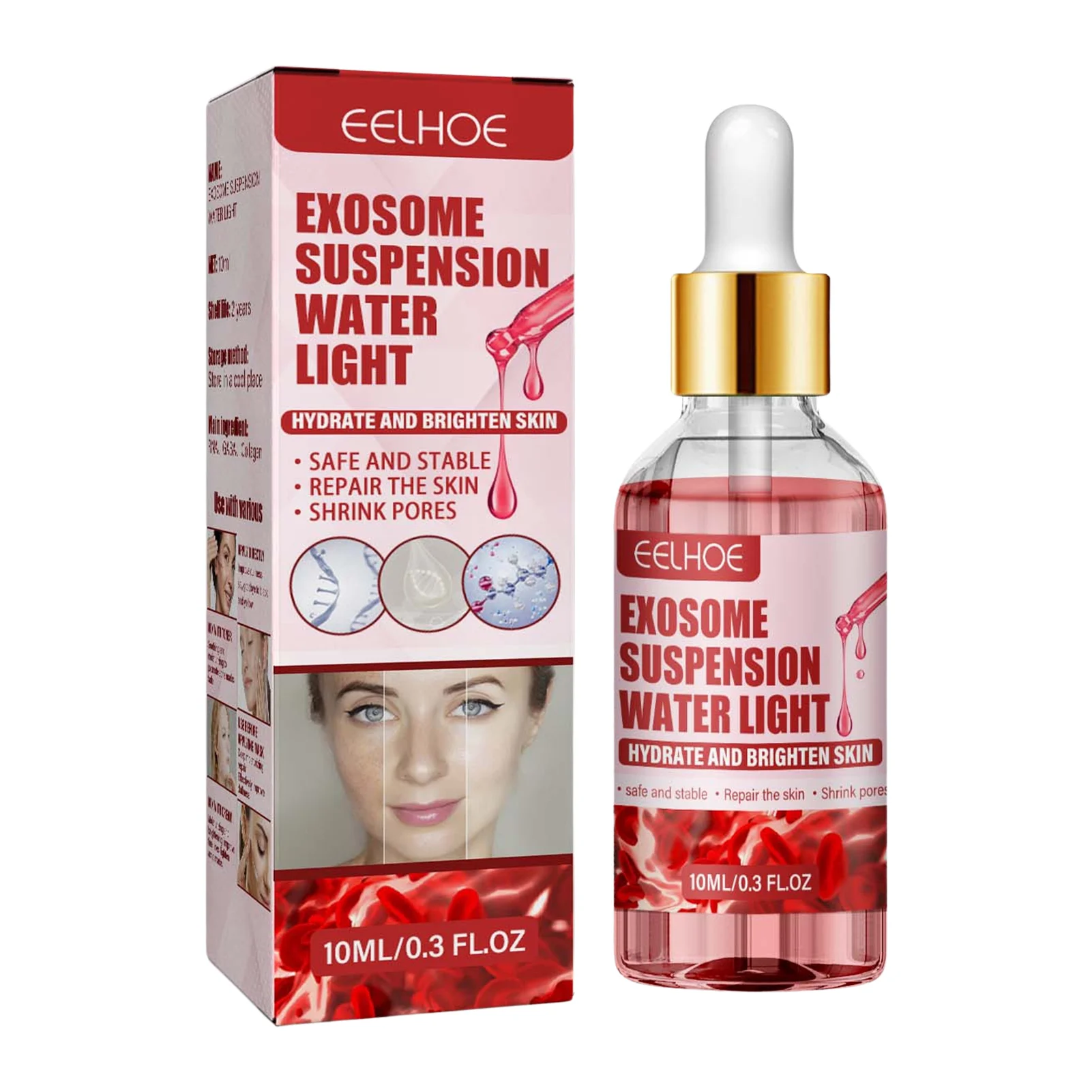 

Facial Anti-Wrinkle Serum 10ml Pore Contraction Facial Serum Hyaluronic Acid Moisturizing Nourishing Serum Firming Brightening