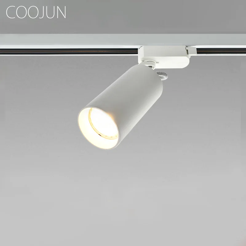 

COOJUN LED Ceiling Lamp 6W Rail Track Spotlights COB Aluminum 2 Wire For Clothing Shop Living Room Aisle Home lighting System