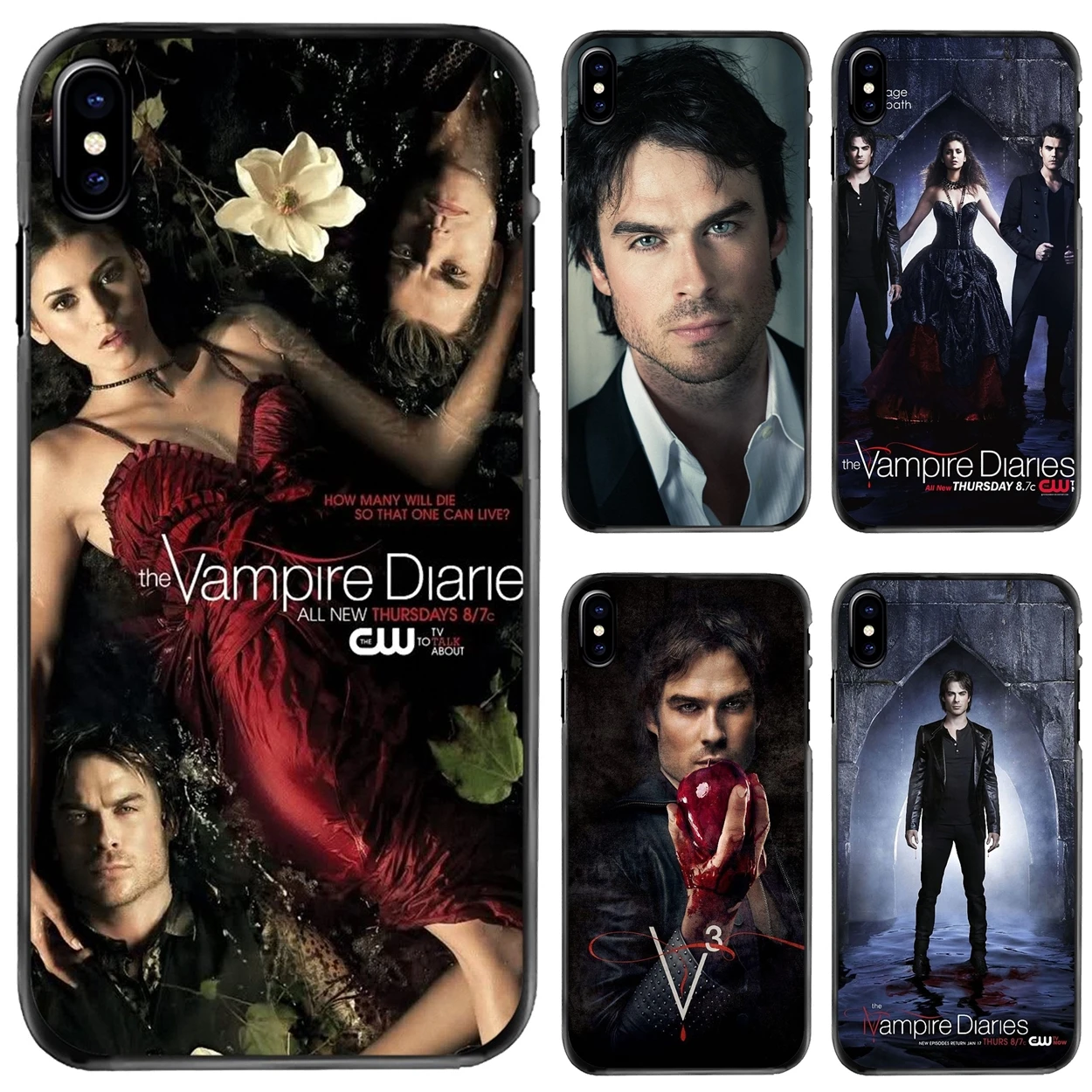 

For Apple iPhone 11 12 13 14 Pro MAX Mini 5 5S SE 6 6S 7 8 Plus 10 X XR XS the Vampire Diaries Damon Salvatore Hard Case Cover