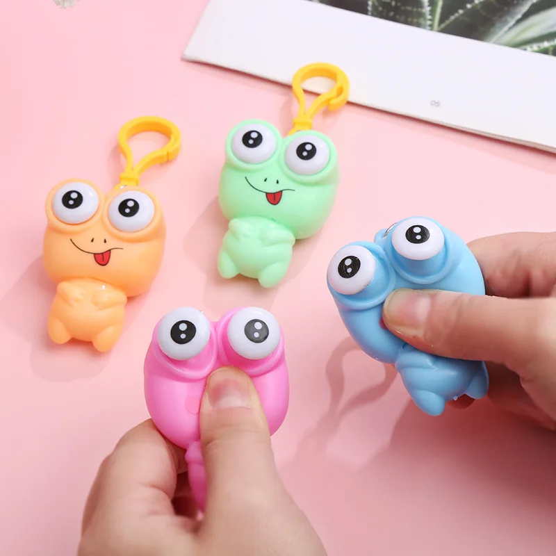 

Funny Cartoon Squeeze Eyeball Burst Frog Toy New Adult Kids Vent Toys Stress Relief Fidget Toy Creative Decompression Toy
