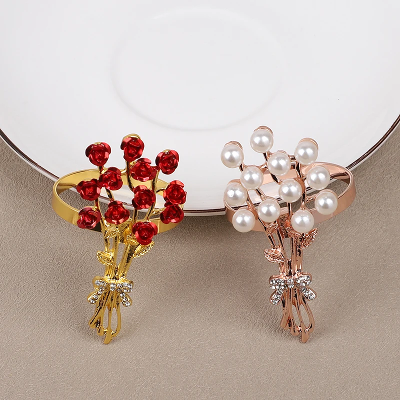 1 шт. кольцо для салфеток роза в форме сердца декор романтическое