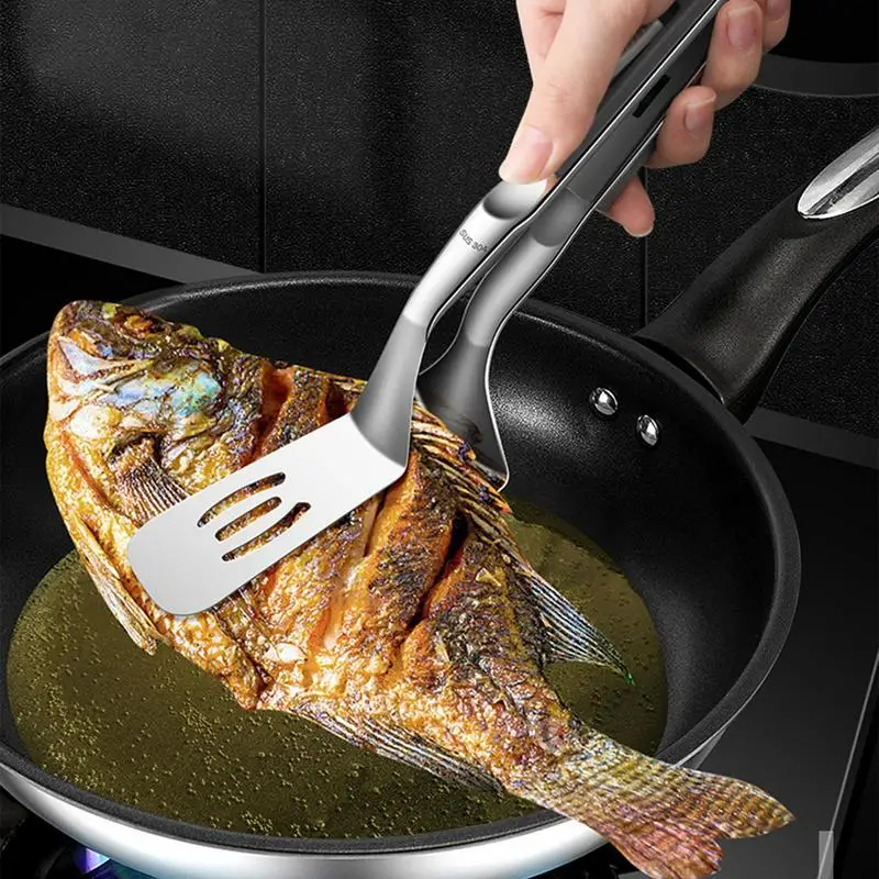 

Cooking Tong Stainless Steel Kitchen Tongs Non Slip Cooking Clip Clamp BBQ Tools Fried Barbecue Clip Salad Kitchen Tools