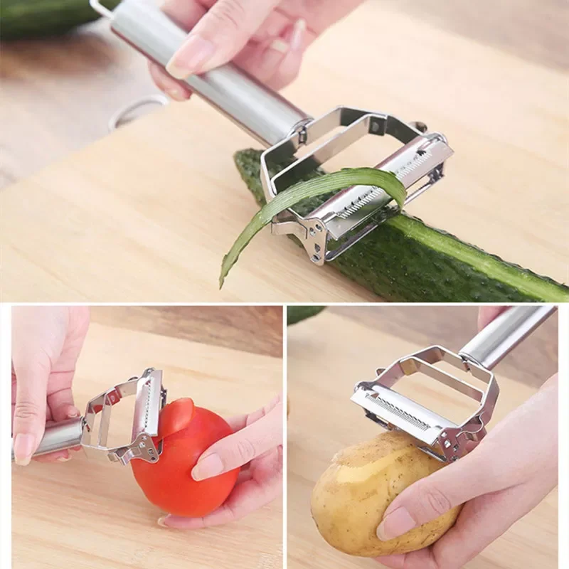 

Stainless Steel Multi-function Peeler Slicer Vegetable Fruit Potato Cucumber Grater Portable Sharp Kitchen Accessories Tool