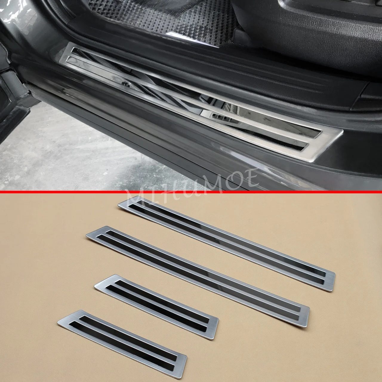 

Stainless Steel Door Sill Scuff Kick Protector Cover For Mazda CX-5 KF 2017 2018 2019 2020 2021 2022 2023