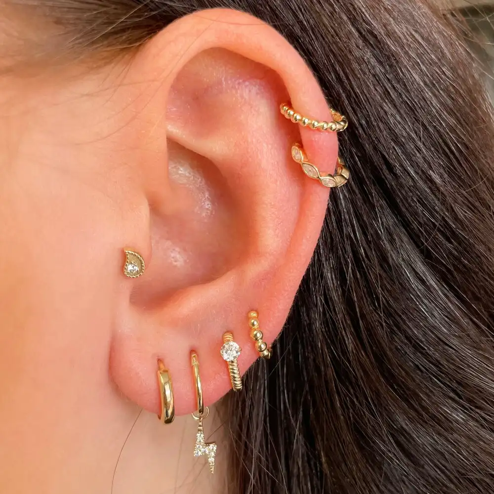 1 шт. одинаковые серьги для пирсинга хряща висячие обручи женские Daith Helix козелка