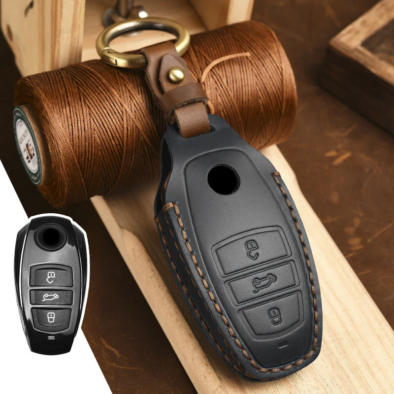 

Чехол для автомобильного ключа для VW Volkswagen Touareg 2011-2018, кожаный чехол для автомобильного ключа, брелок для ключей Touareg