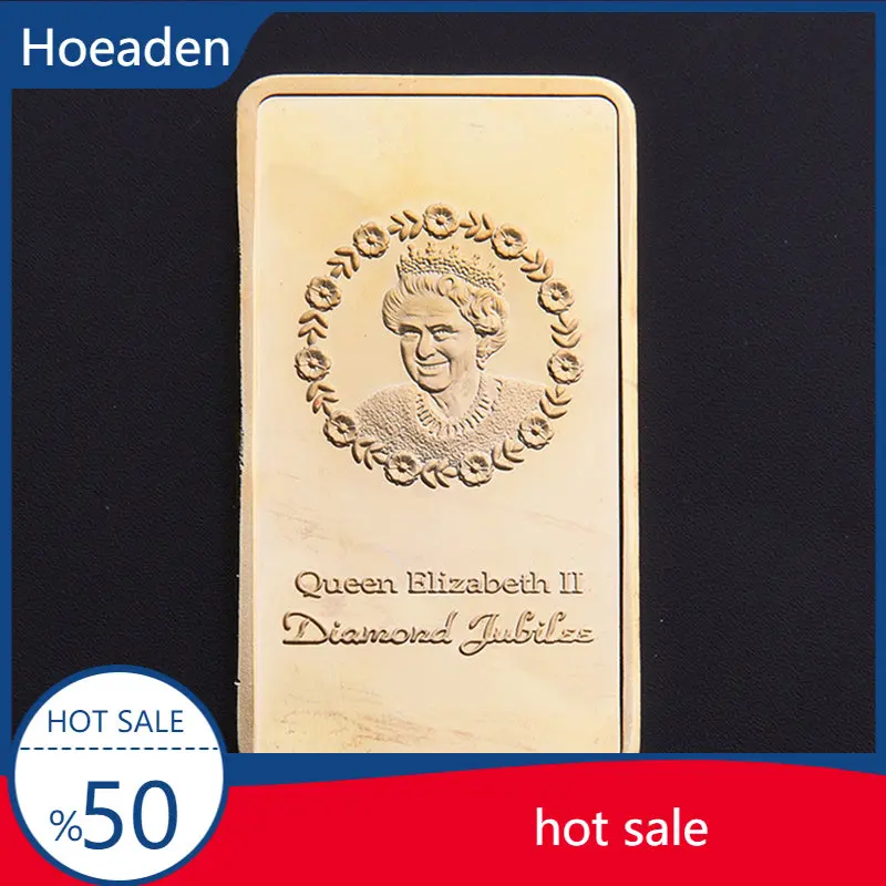 

Gold Coin collection The Queen Elizabeth II Plated Metal Commemorative For Collection with Senior gift box commemorative coin